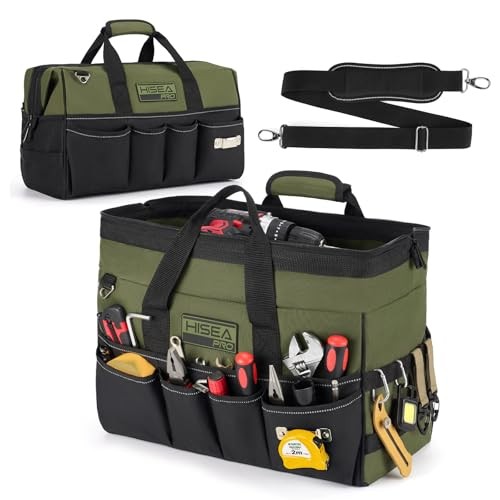 Heavy Duty Tool Bag 20 Pockets, 16-Inch Portable Tool Box 16inch Green
