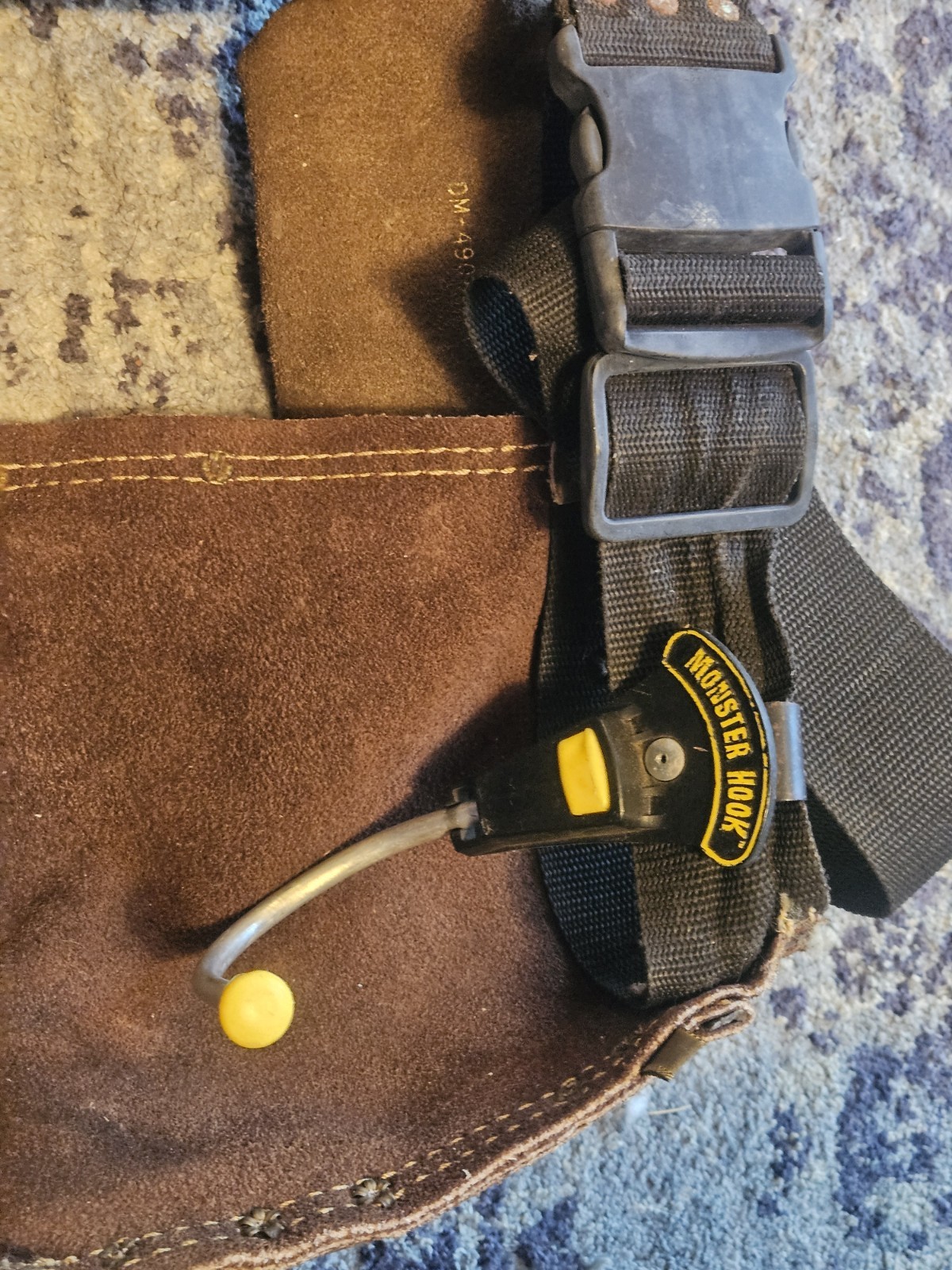 McGuire-Nicholas Brown Leather Tool Belt Adjustable Quick Release Hook 1DM-495-2