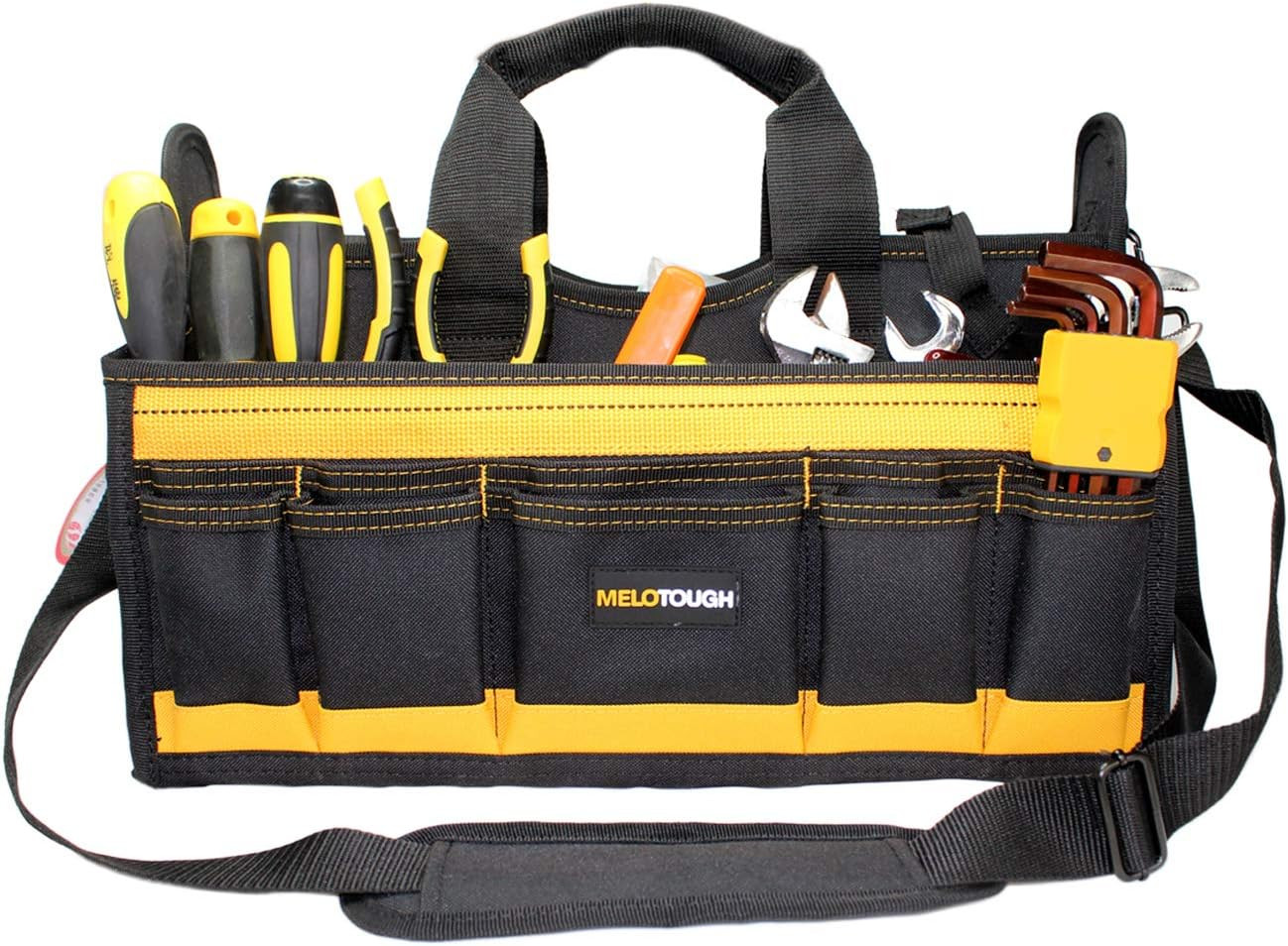 Electrician Tool Bag with Shoulder Strap 17 Inch, HAVC Tool Bag, Open Top Tool C