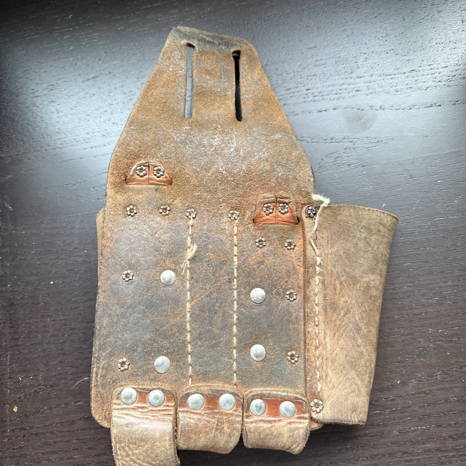Vintage Channel Lock Lineman’s Leather Belt Tool Pouch 4 Pocket & Hook