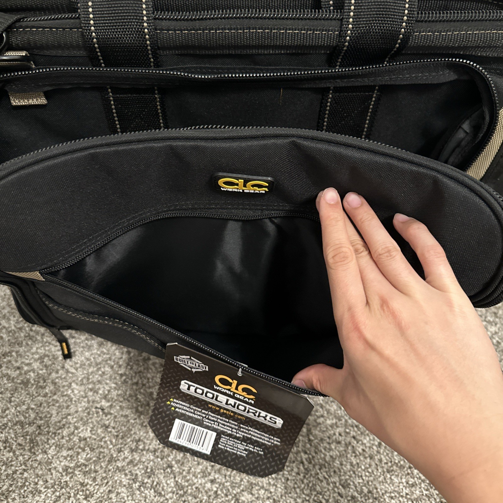 CLC 1539 50 Pocket Large 18″ Multi-Compartment Tool Bag Carrier Shoulder Strap