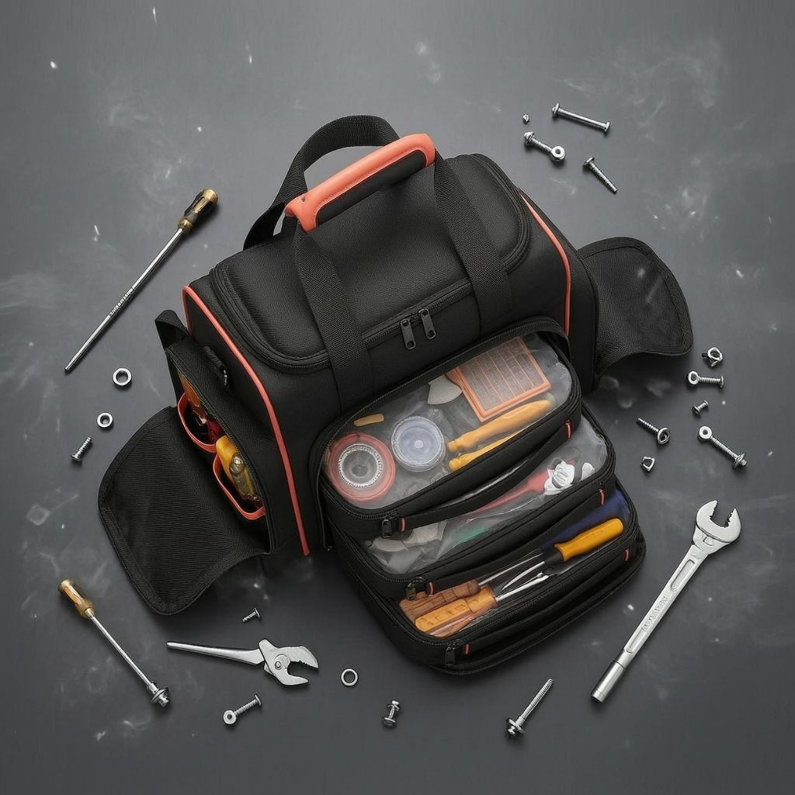 Electrician Tool Bag Removable Inner Cases for Work Location, Worksite