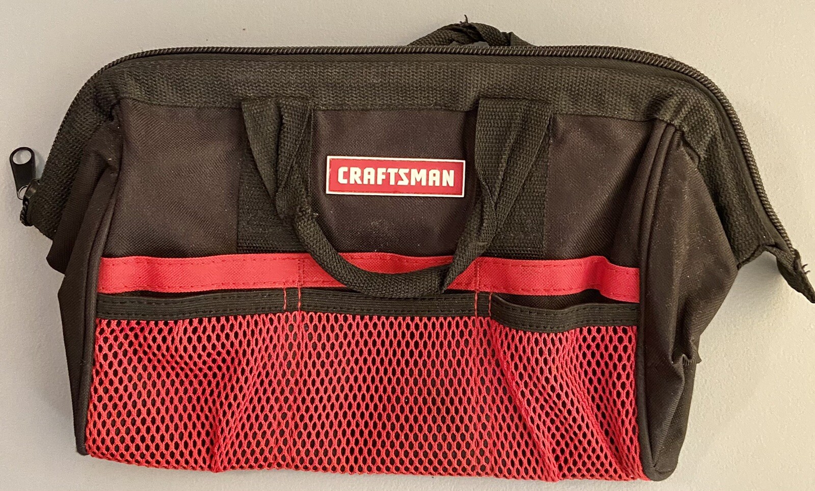 Authentic Craftsman 6-Pocket Reinforced Canvas Polyester Wide Tool Bag #37537