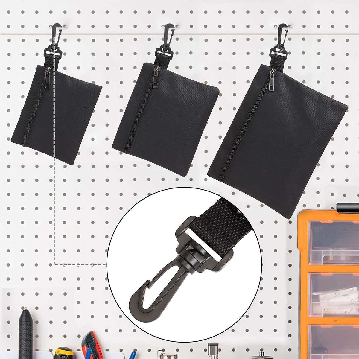 Waterproof Canvas Tool Pouch Bag Zipper Multipurpose Pouch Heavy Duty Organizer
