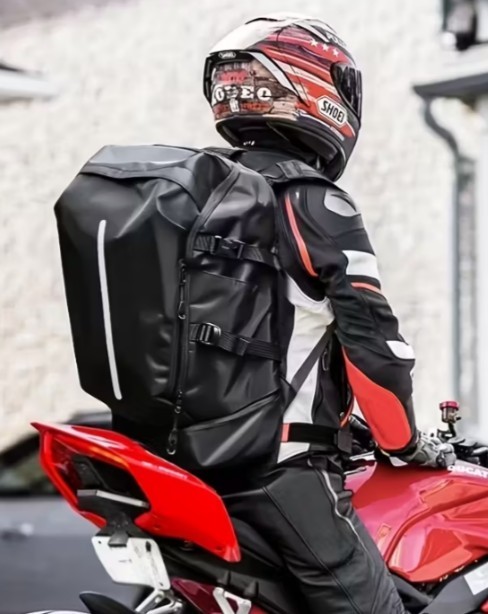 Waterproof Motorcycle Helmet Backpack With Safety Belt (Free Shipping&Handling)