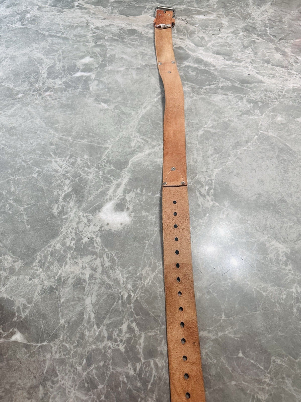 Vintage CRAFTSMAN SADDLE LEATHER Tan Tool Belt 2” Fits 28”- 45” 40472 Mexico