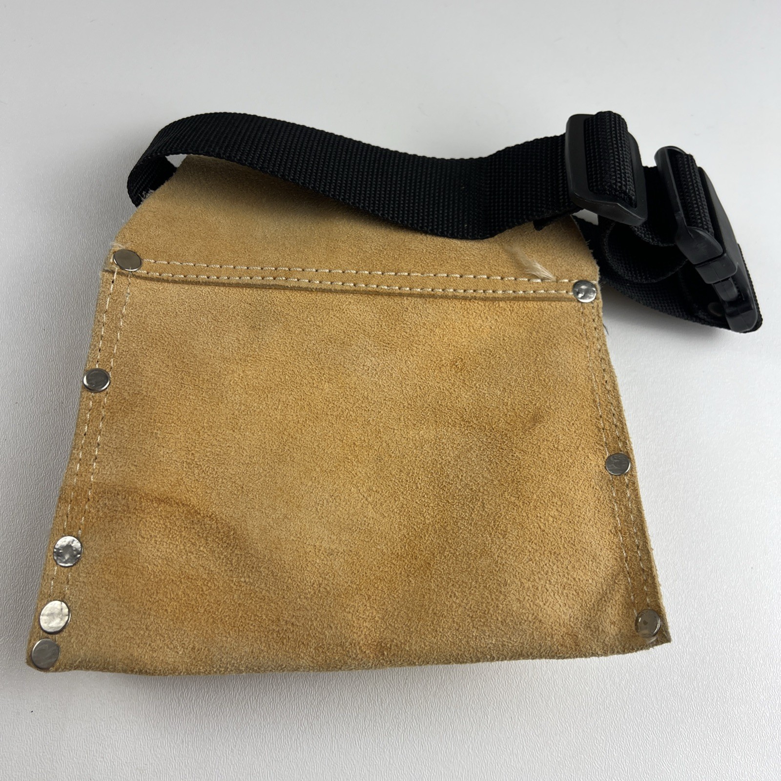 CLC custom leathercraft Suede Tool Bag & Poly Web Belt 3 Pocket Tan