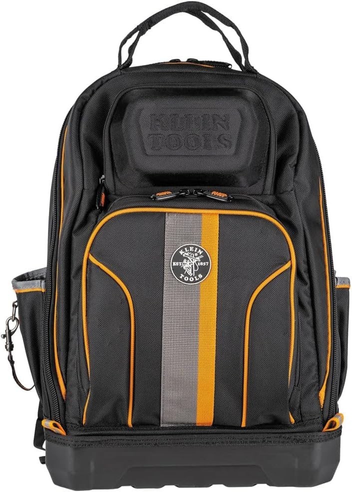 Extra-Large Electrician Jobsite Backpack – 40 Pockets, Molded Base & USB Access