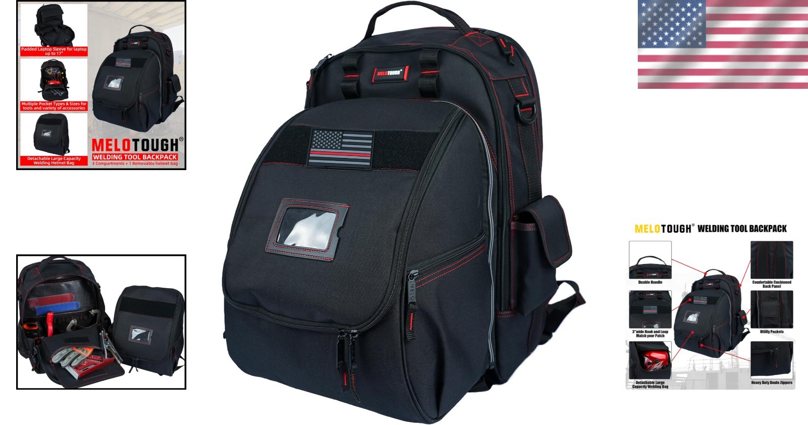 Durable Welding Tool Backpack – Military Grade with Padded Laptop Compartment
