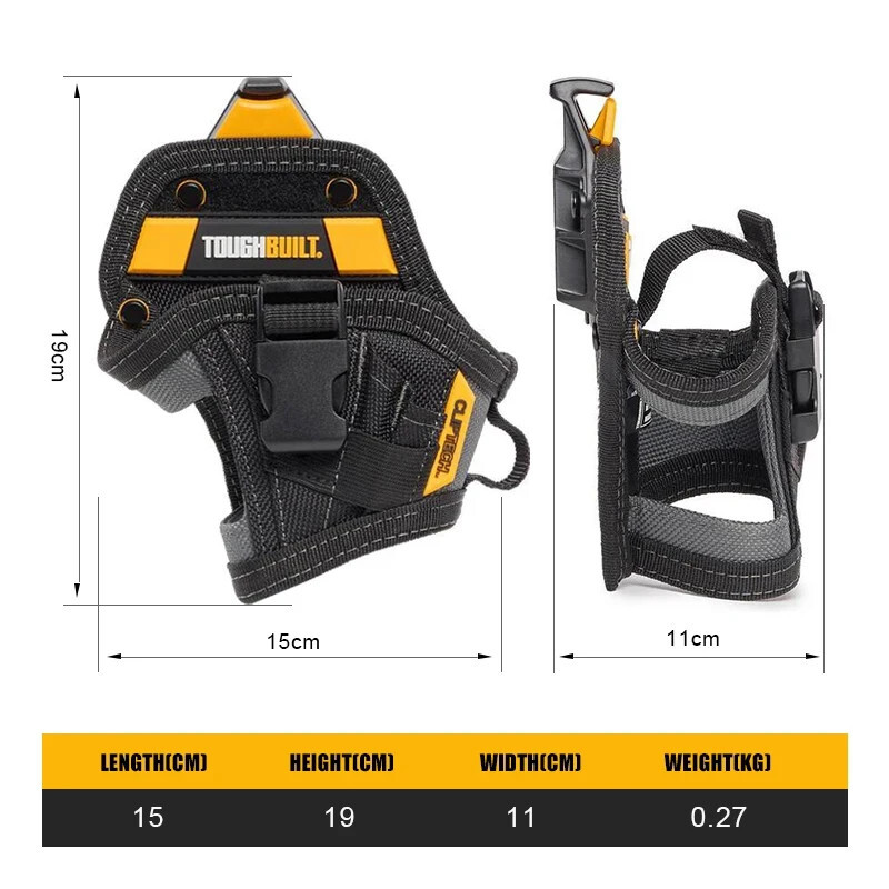 TOUGHBUILT TB-CT-20-S Drill Holster Small Tool Belt Holder Pouch Utility Waist