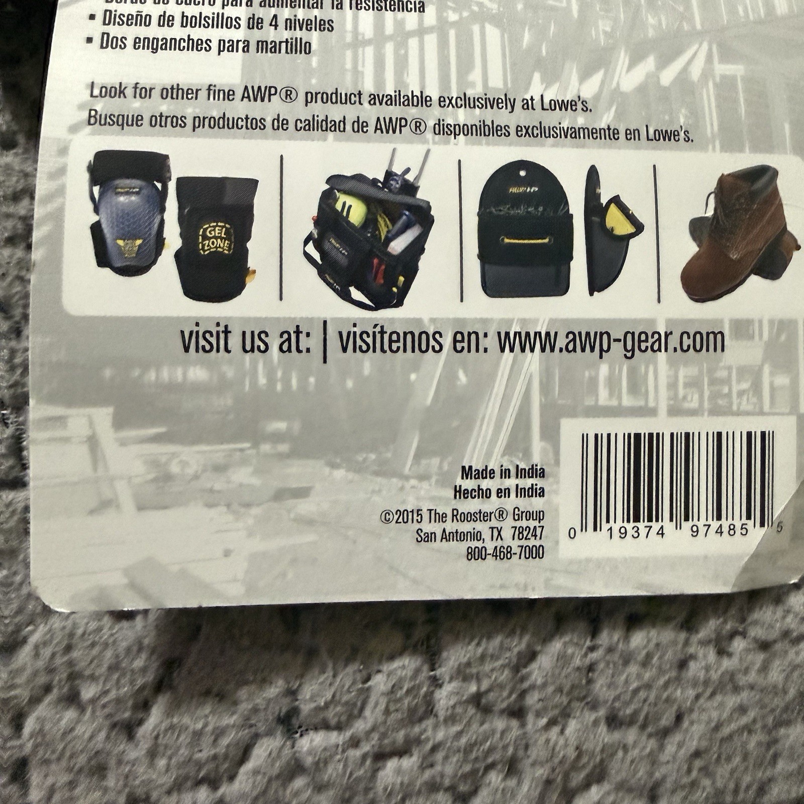 AWP Cotton Canvas Leather Adjustable Work Finisher Tool Belt Pouch Bag New