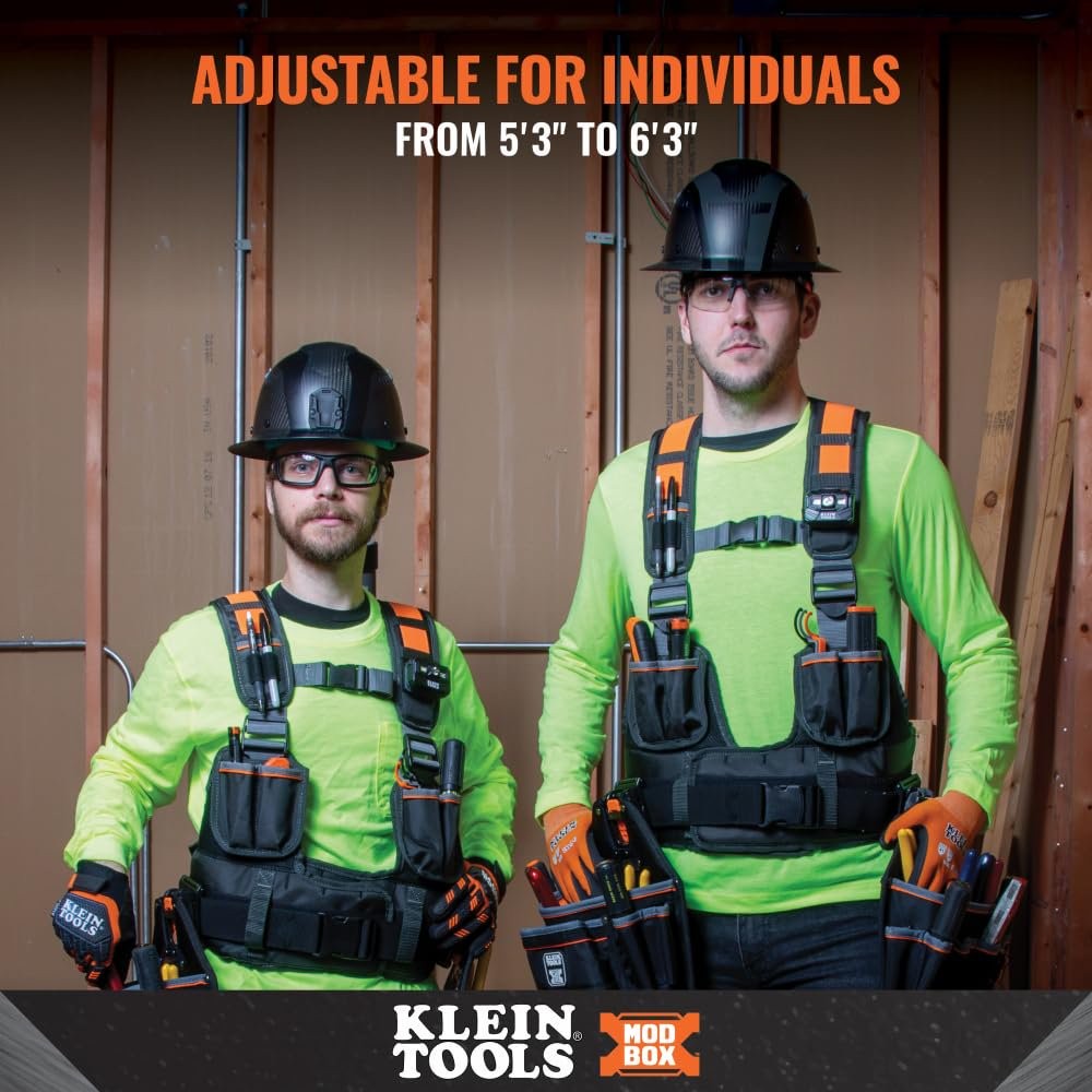 Klein Tools 55828MB MODBox Tool Vest, Fully Adjustable, Padded Comfort…