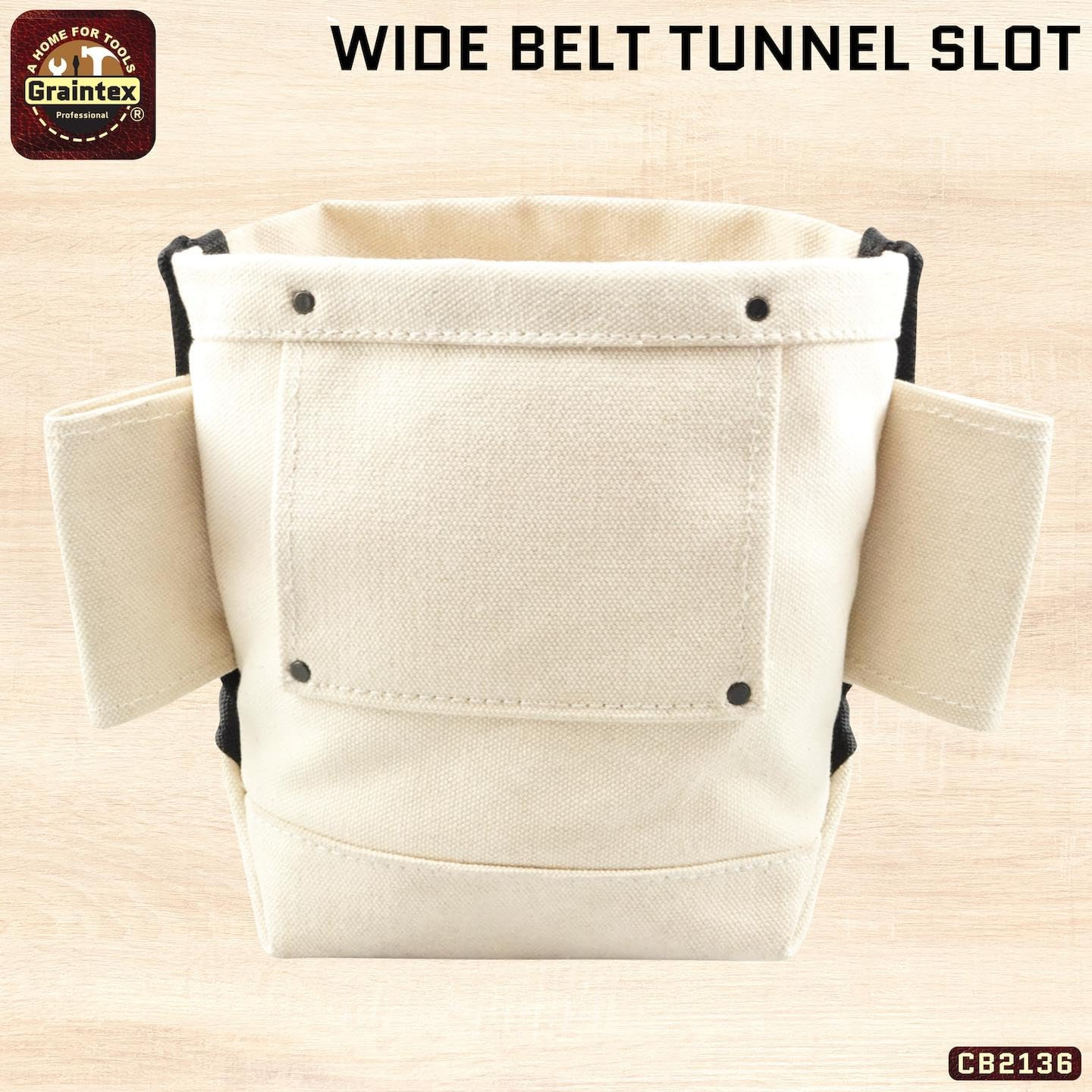 CB1136 Canvas Nut and Bolt Bag, 3 Pockets
