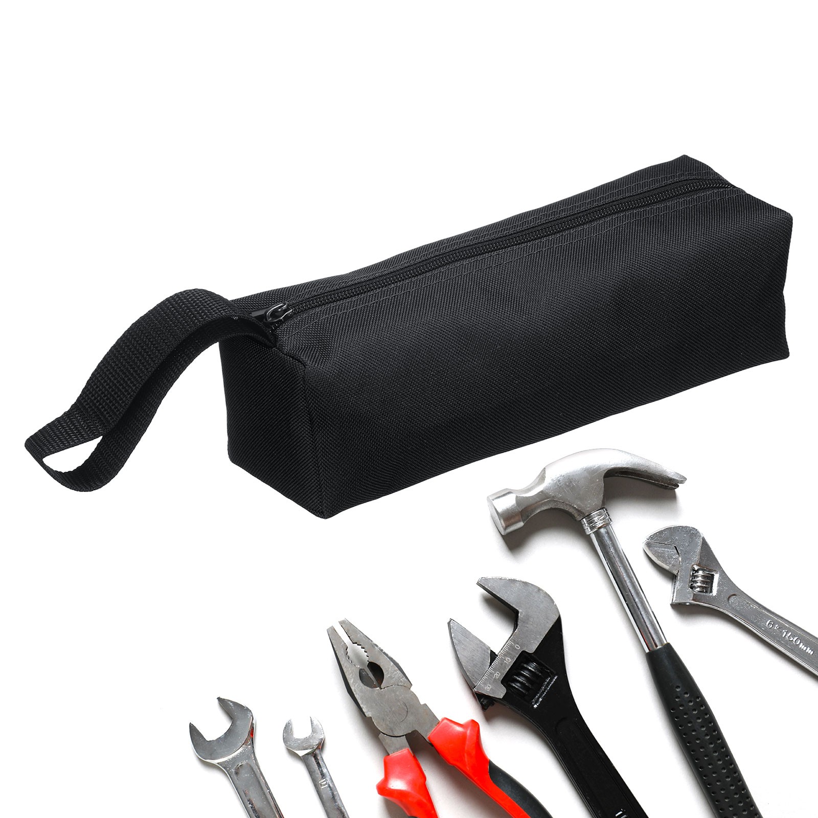 24x8x7cm Zippered Tool Bag, Black