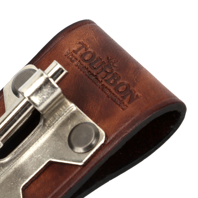 TOURBON Leather & Metal Tool Hook: Float, Trowel, Drill & Framer Tools Carrier