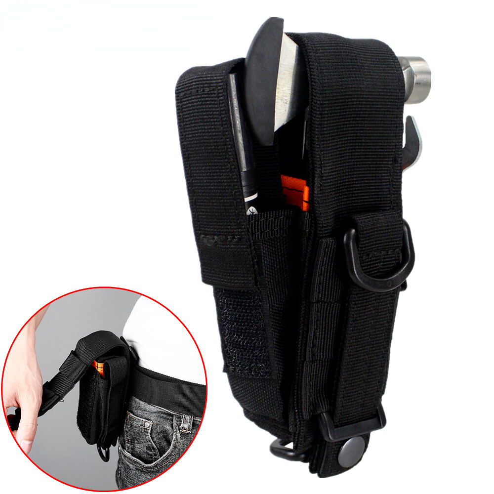 Tactical Molle Multi Tool Pouch Holder Holster with Flap for Plier Knife Pencil