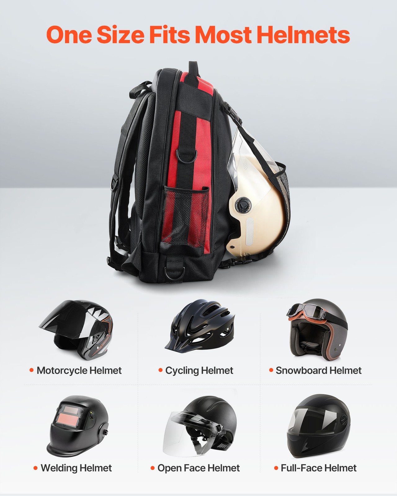 VEVOR 25.2L Welding Backpack 1680D Polyester Welder Backpack for Tool and Helmet