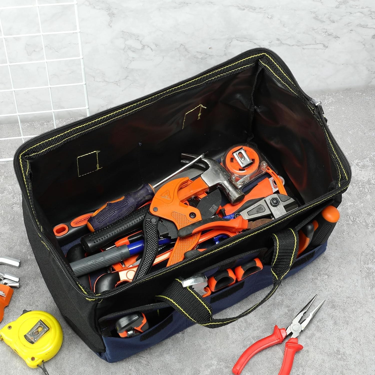 3 Pack Waterproof Tool Bag Set – Black/Red/Blue 16 Inch
