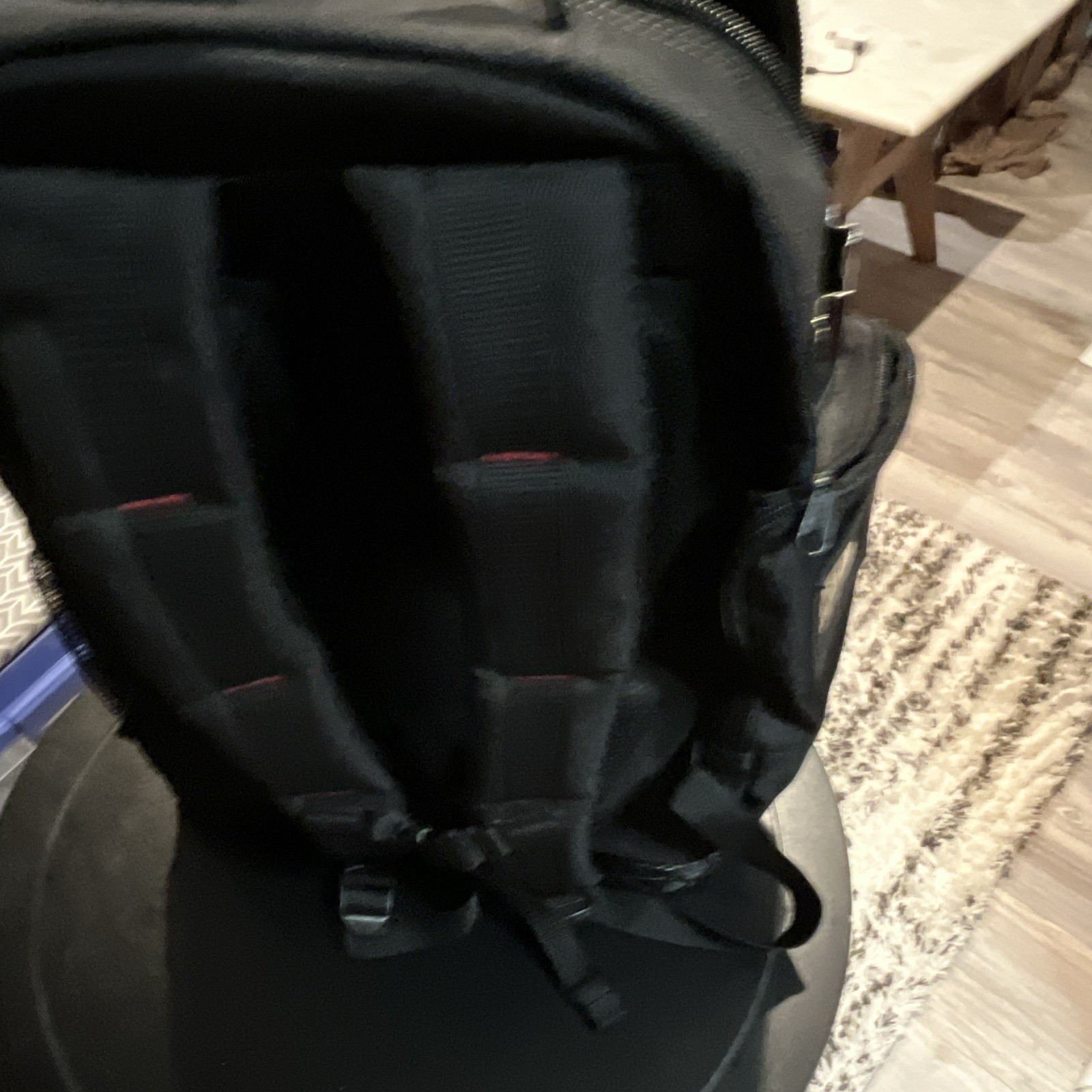 Husky Tool Backpack with Padded Straps, Red/Black Organizer Pocket Bag
