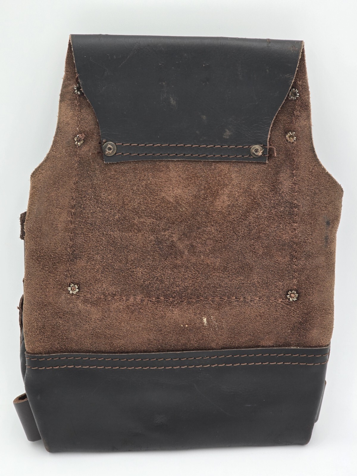 Leather Tool Belt Pouch 9”x11” Dark Brown Tan Genuine Leather High Quality