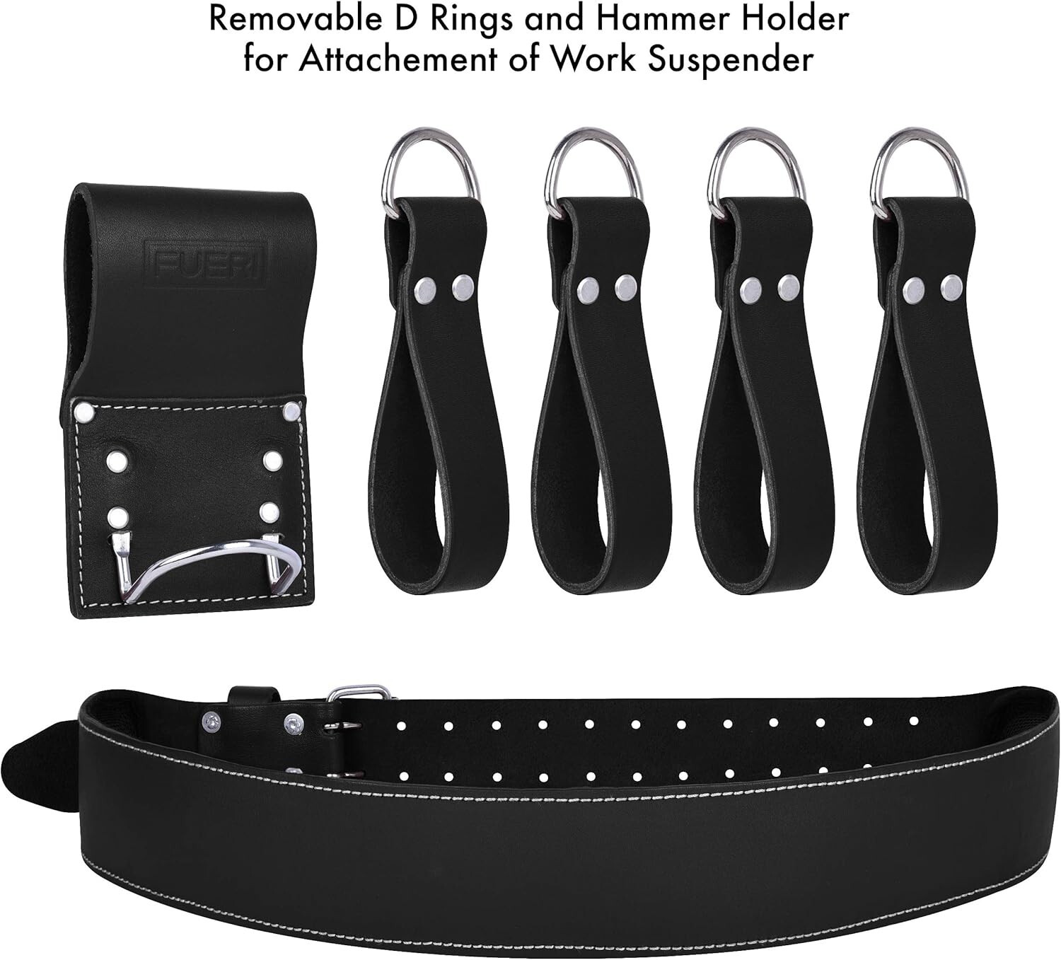 Tool Pouch Framers Combo Tool Belt Tool Kit | Heavy Duty Pro Gauge Leather Ri…