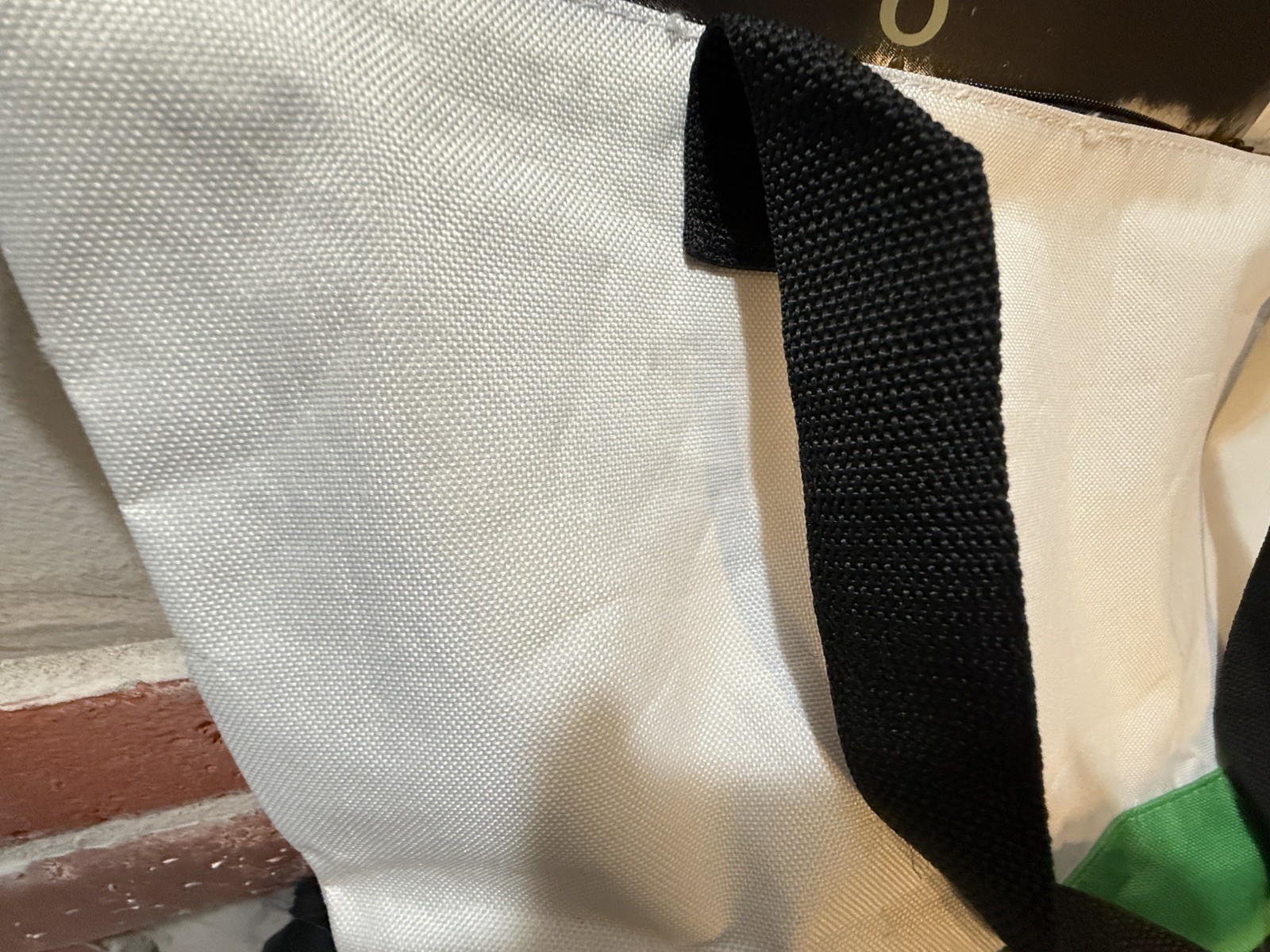 Sherwin Williams Empty White/Green/Black Canvas Tote Bag GREEN SURE Embroidered