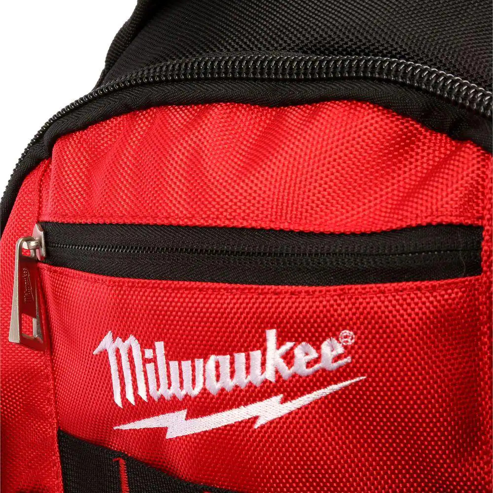 Tool Bag Backpack with 12 Inch Zipper Pouches 22 Pockets Heavy Duty Low Profile