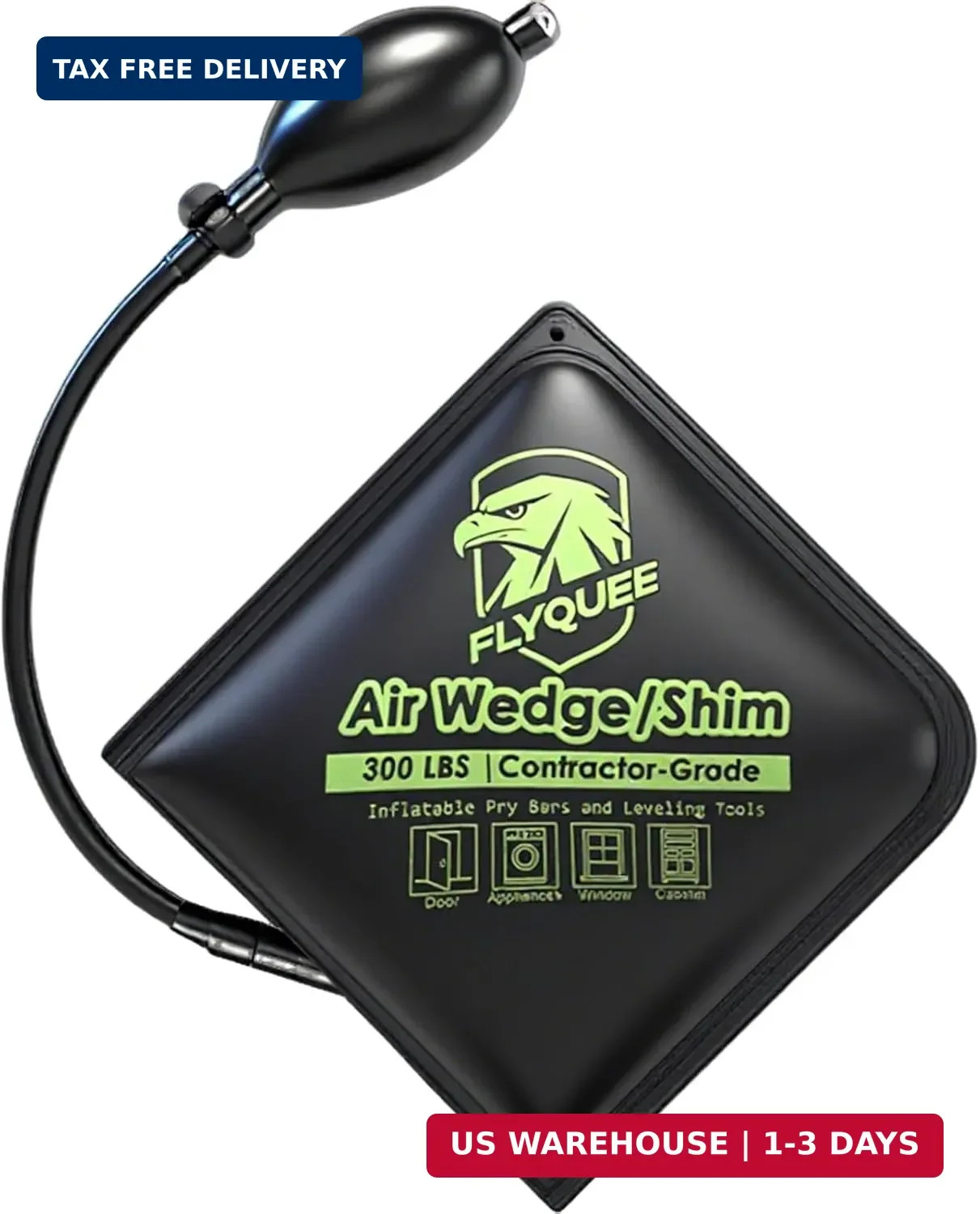 3Pack Commercial Inflatable Air Wedge Pump Tool Air Wedge Bag Pump Air Wedge Pum