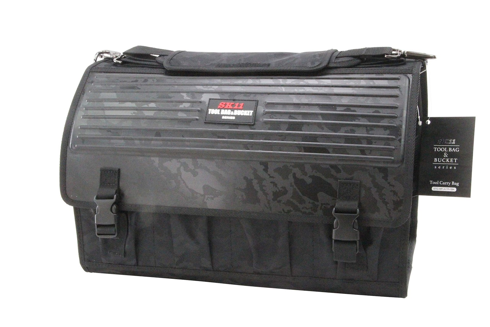 Tool Carry Bag, Large Capacity, Tool Storage, Camouflage Black, with Lid, SK11 S