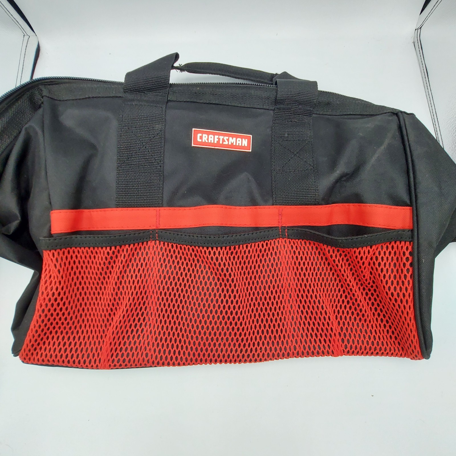 NWOT Craftsman 37537 Tool Bag, Canvas Bag Tote, Black/Red 18″x11″x12″