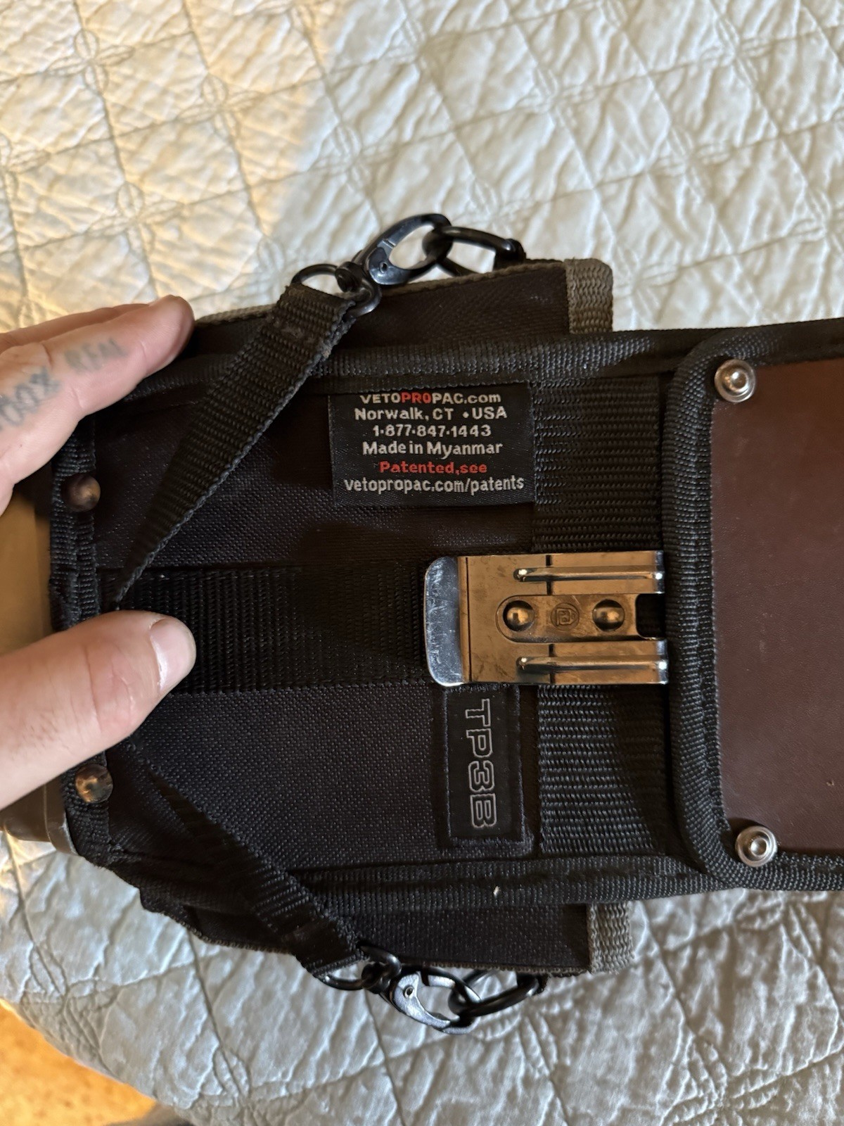 Veto Pro Pac Tool Pouch with Multiple Pockets and Leather Trim