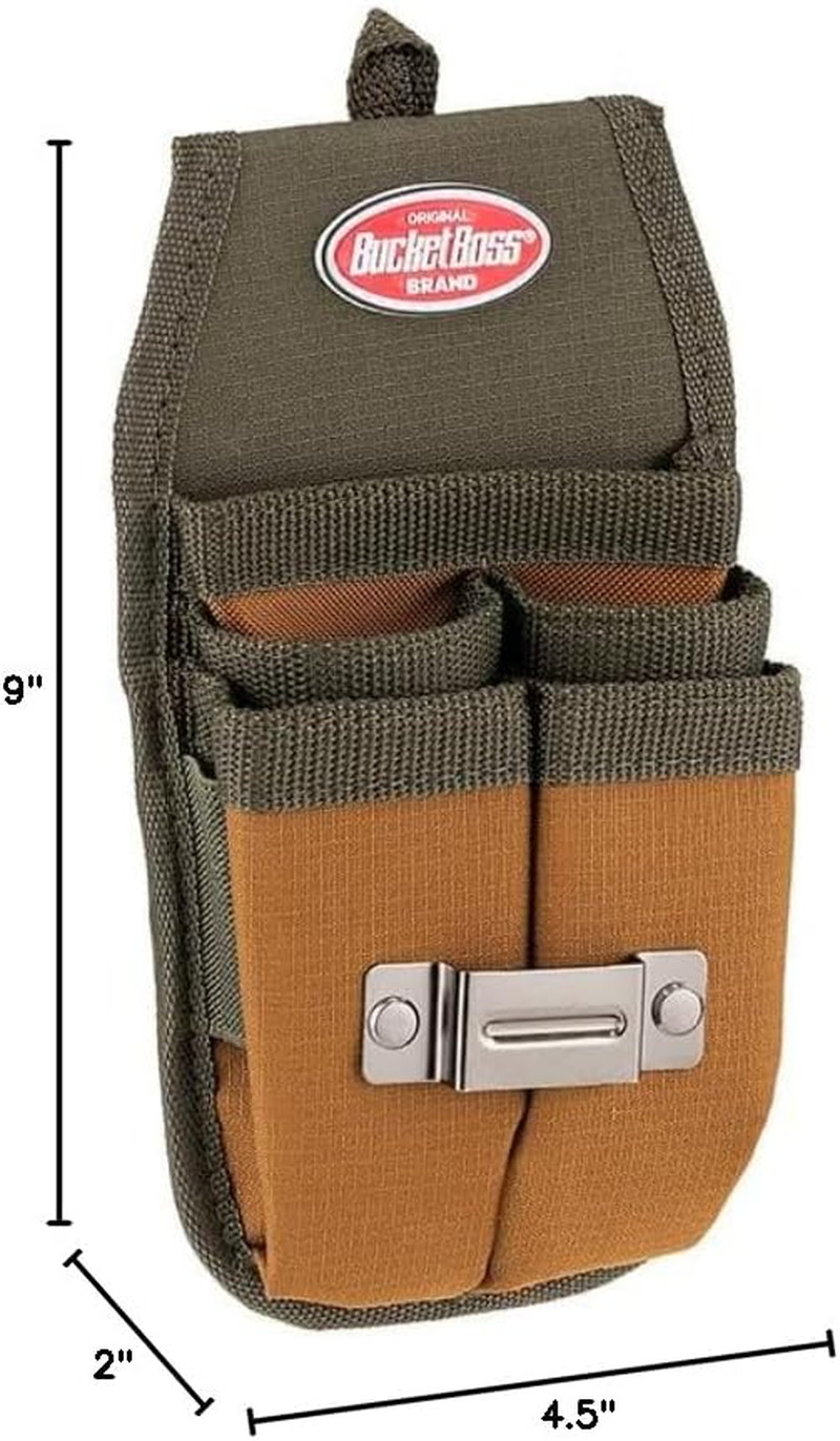 Bucket Boss Four-Barrel Tool Sheath with Flapfit to Fit Instantly over a Belt
