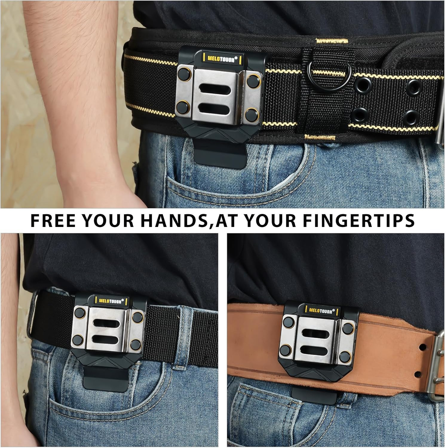 MELOTOUGH Drill Holder for Tool Belt,Drill Holster,Tape Measure Holder