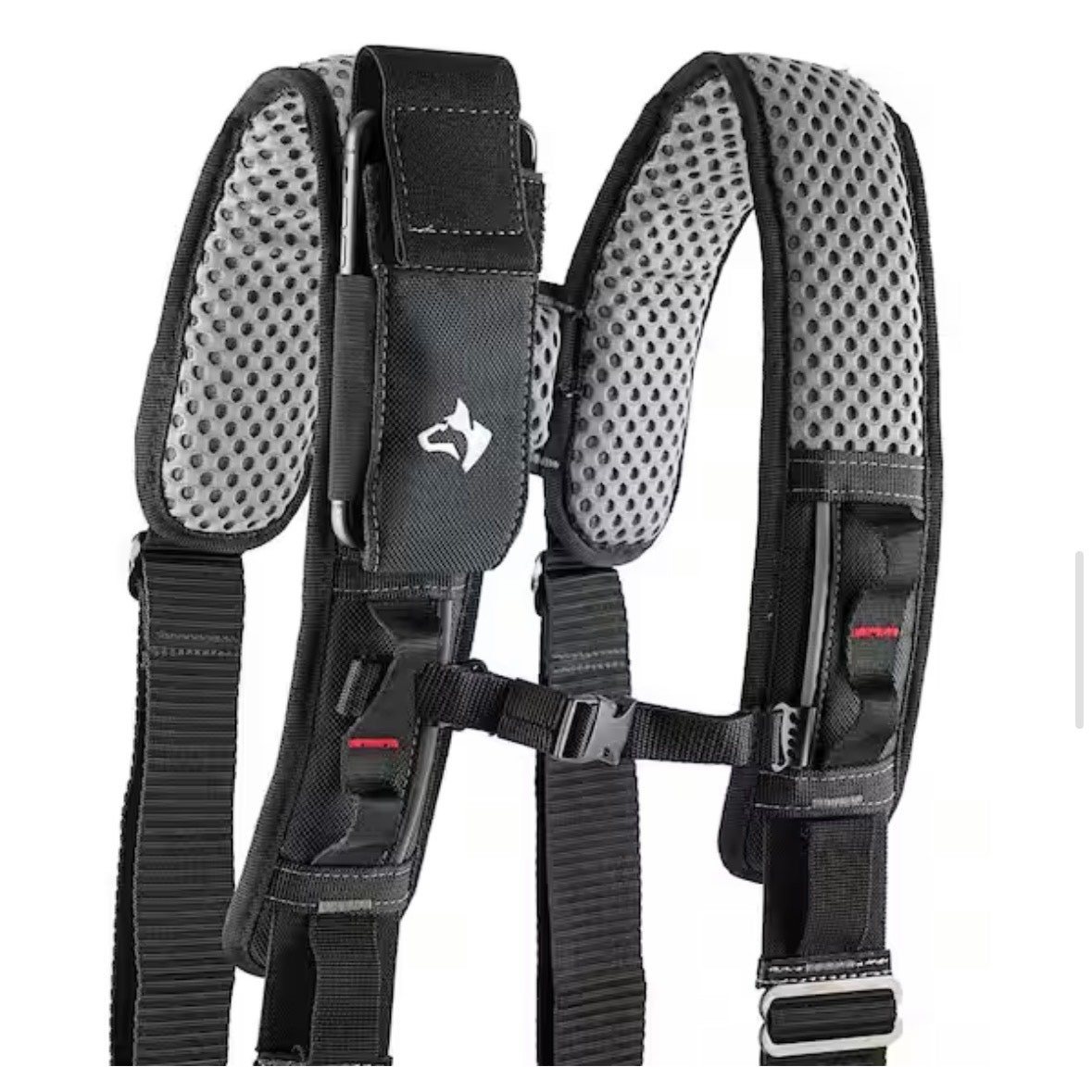 Husky Electricians 2-Bag Heavy Duty Work Tool Storage Belt with Suspenders