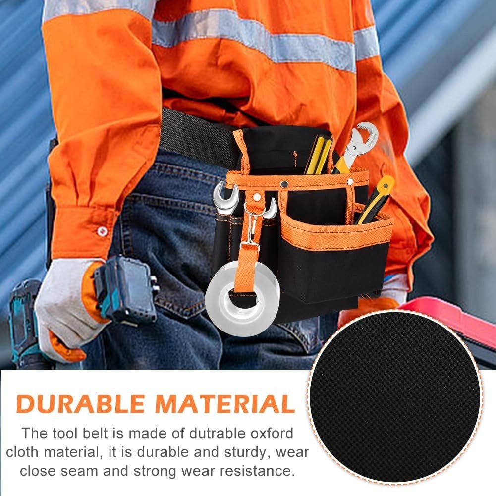 Tool Belts 8 Pockets, Tool Pouch Heavy Duty Tool Belts for Men Tool Belt Bag …