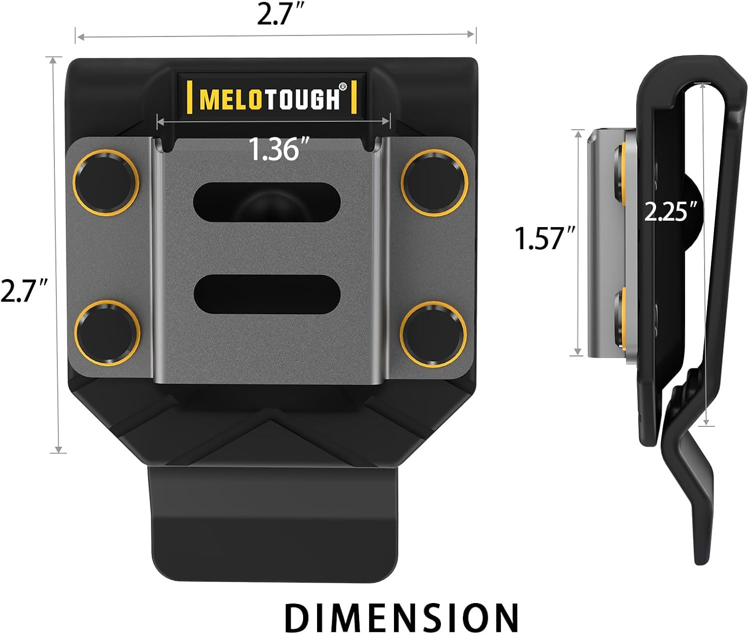 MELOTOUGH Drill Holder for Tool Belt,Drill Holster,Tape Measure Holder