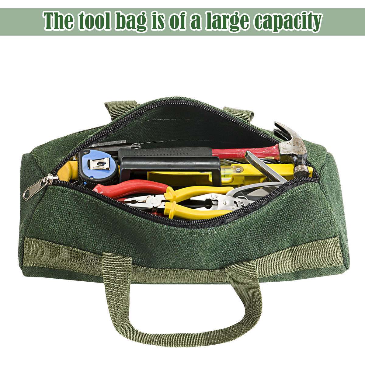Large Tool Bag with Zipper, Multipurpose Utility Oxford Tool Pouch Heavy Duty US