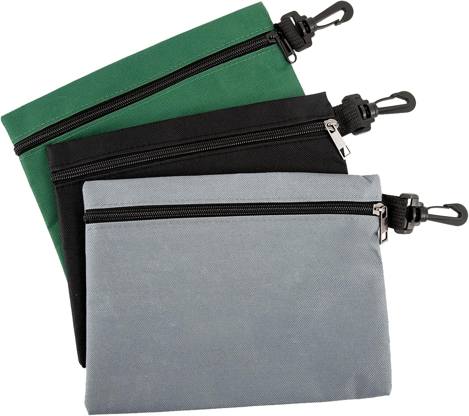 3 Pack Small Zipper Tool Pouch Utility Multipurpose Storage Organizer Durable