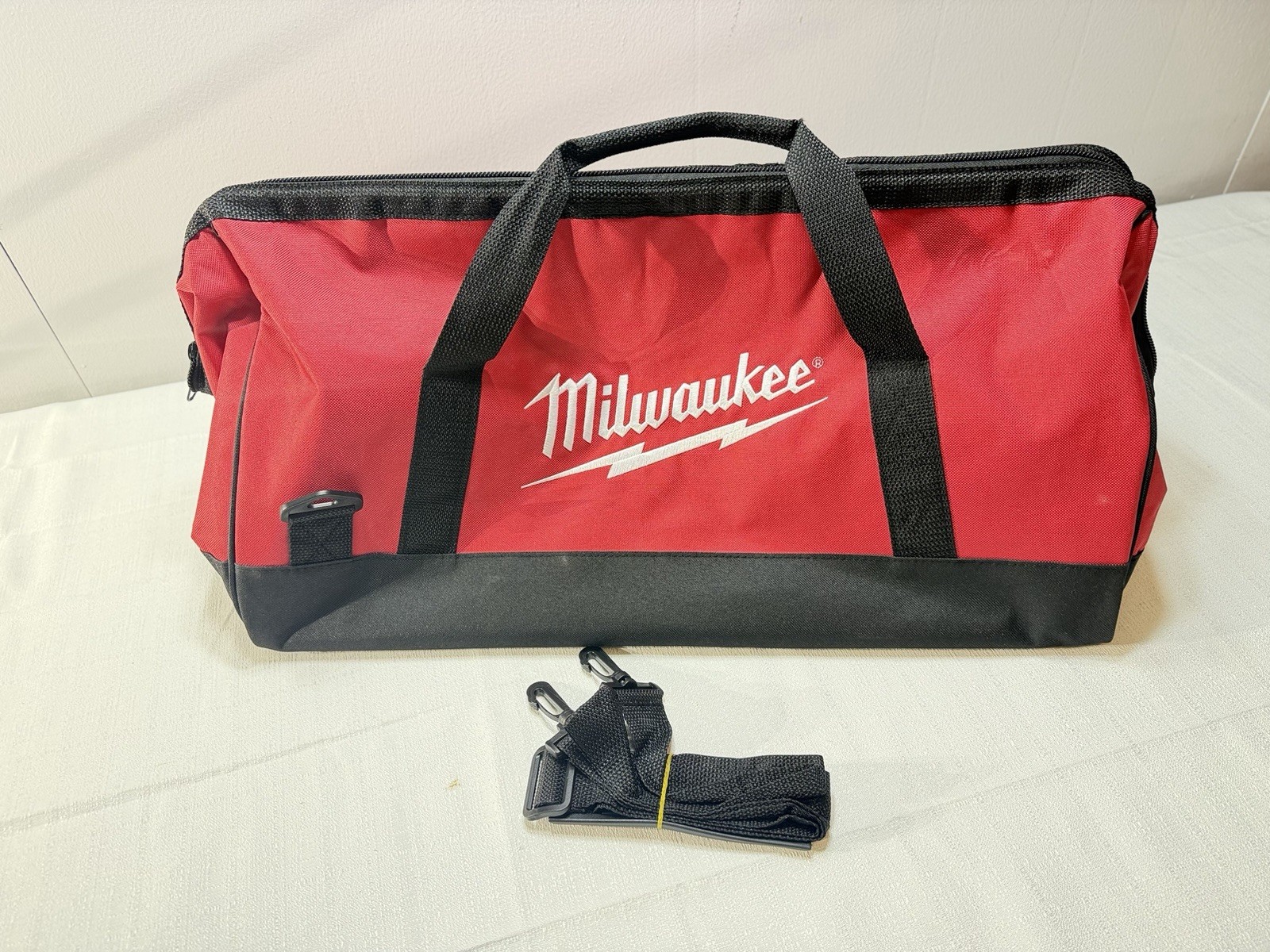 Milwaukee Tool Bag with Handle, Red & Black, 1 Item