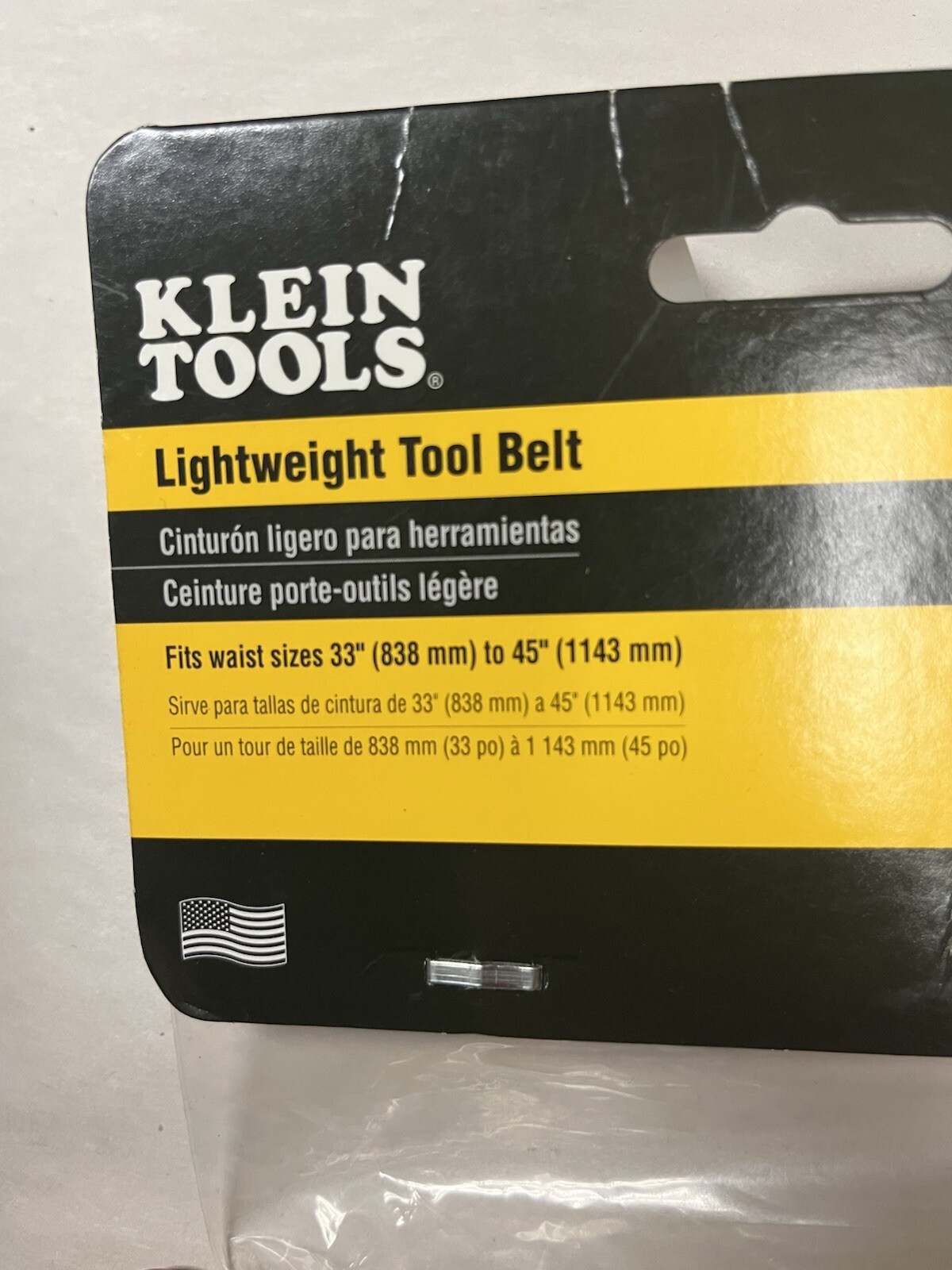 Klein Tools. No. 5201 Tool Belt, Lightweight Leather Work Belt. Size 33” – 45”
