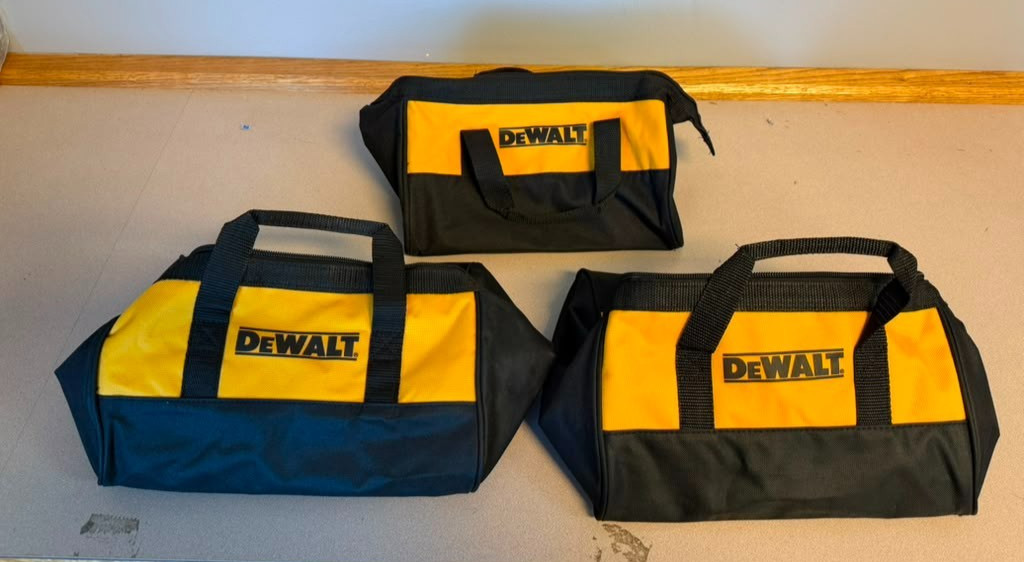 DEWALT 12″ Soft Tool Bag 11x9x6 Heavy Duty Zippered Storage Organizer