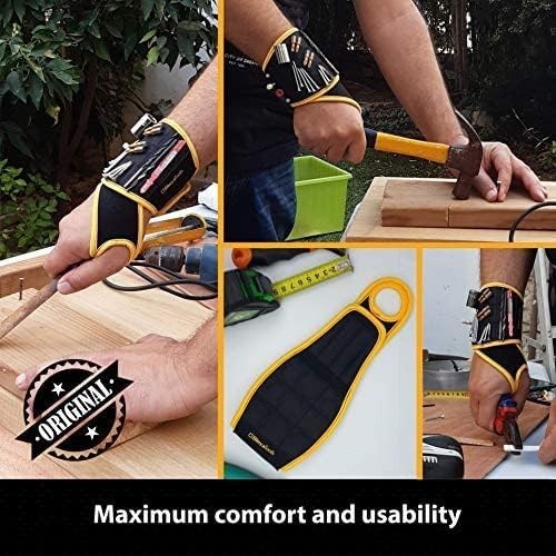 Magnetic Wristband Tool Holder Neoprene Adjustable Support for Nails Screws