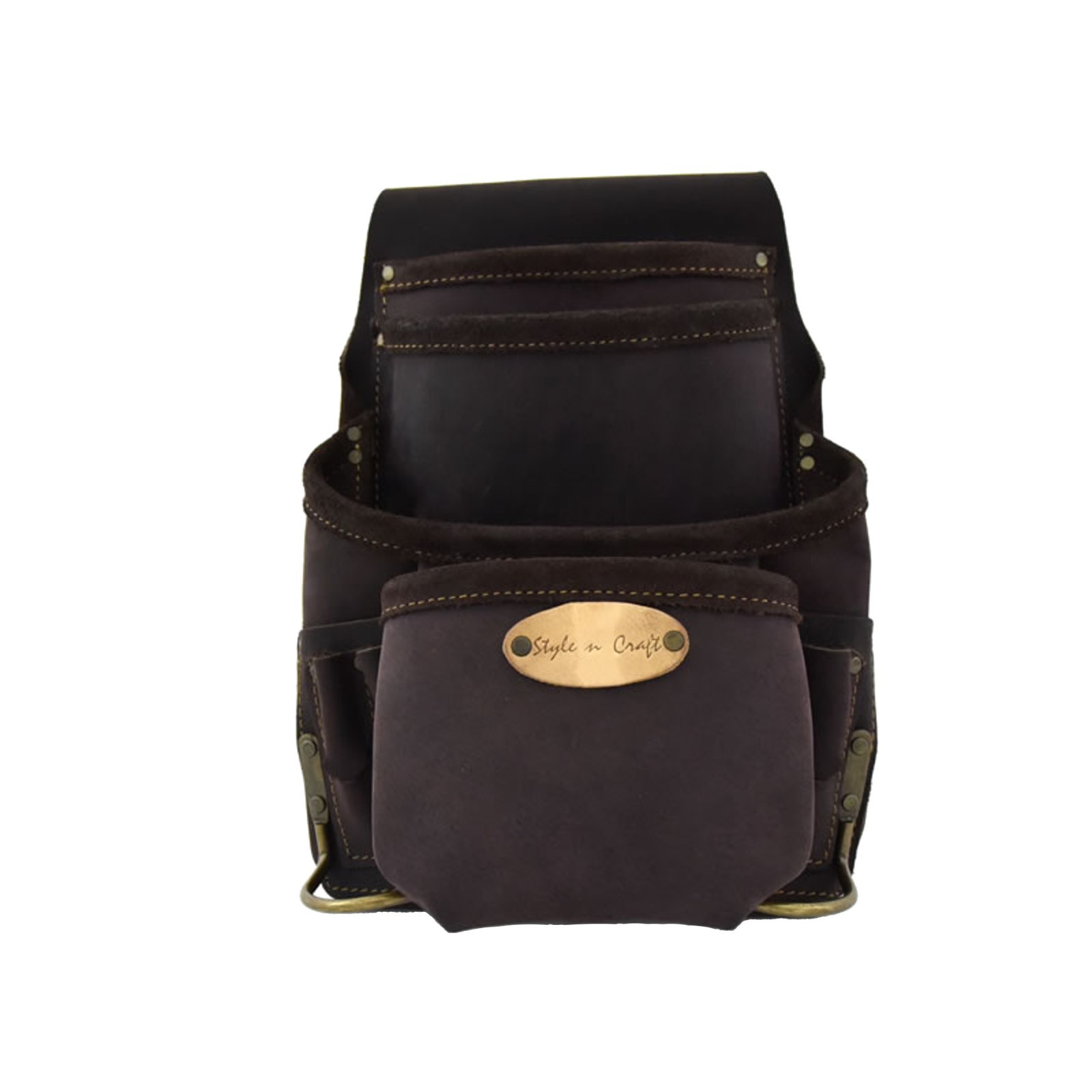 Style n Craft 90926 – 10 Pocket Nail & Tool Pouch in Oiled Top Grain Leather