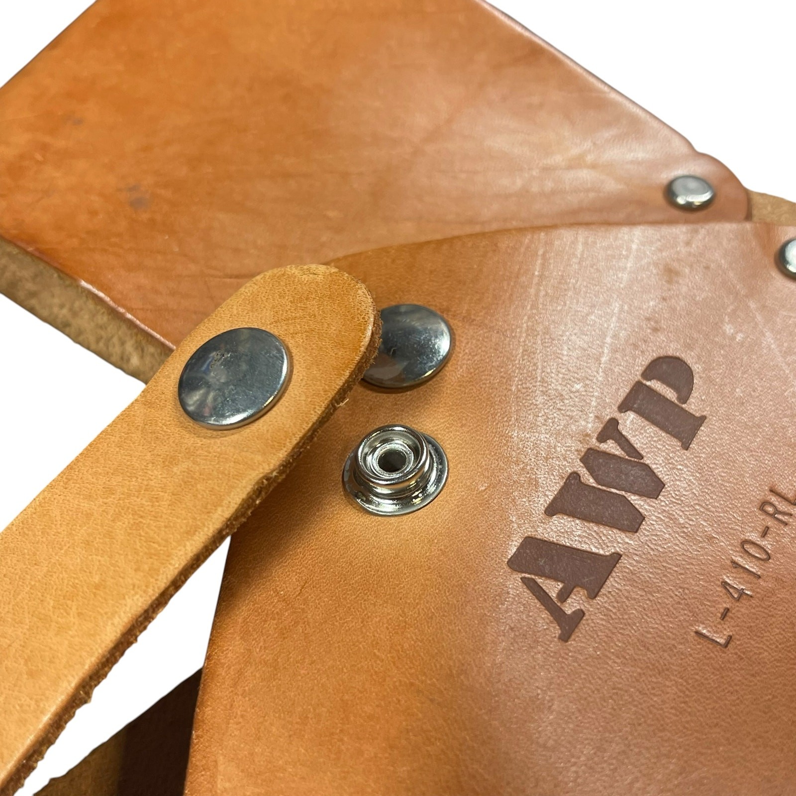 AWP L-410-RL Leather Electric Drill Holster Tool Belt Holder Made in Mexico
