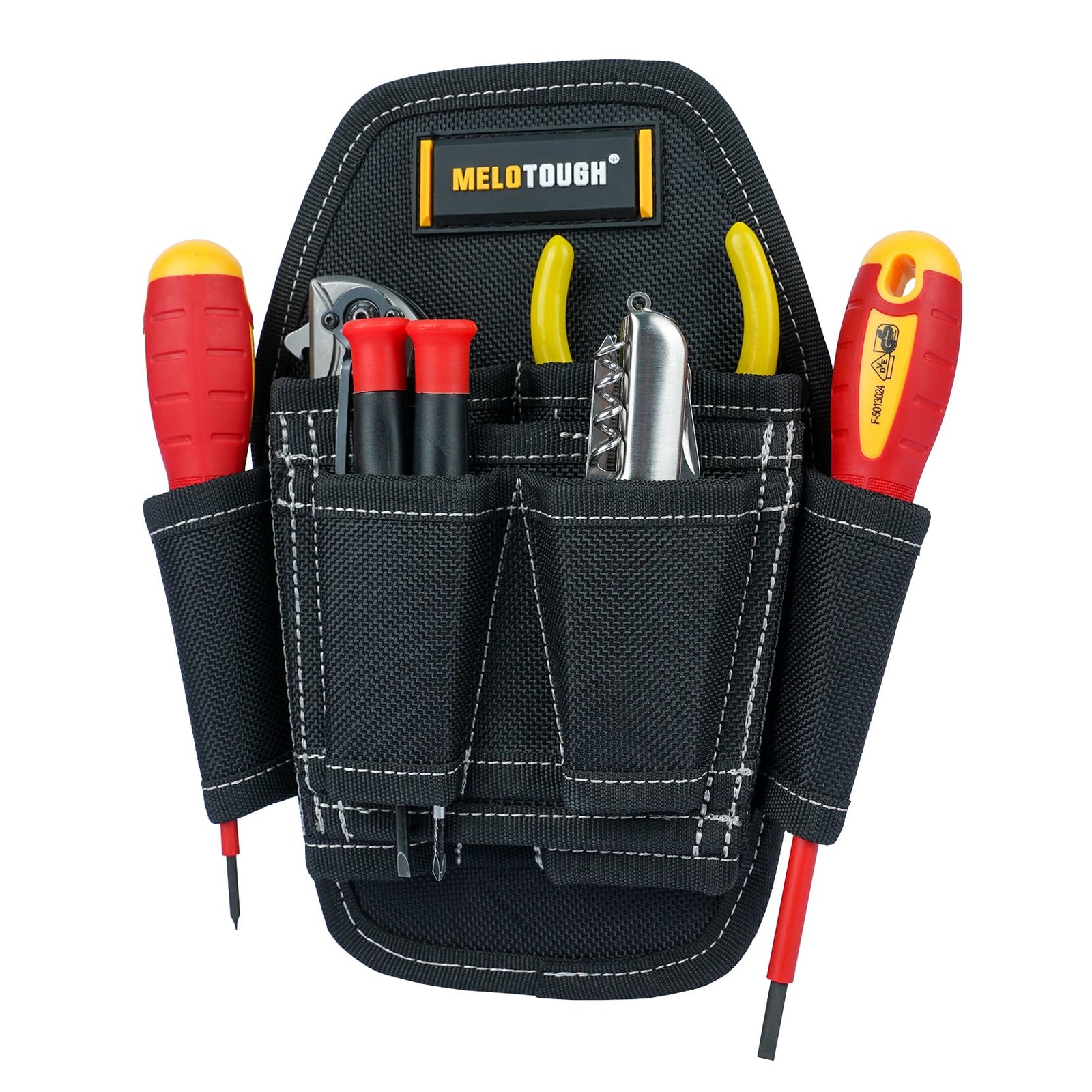Melotough 7 Pocket Clip On Tool Pouch Small Tool Holder Min Work Organizer Tool