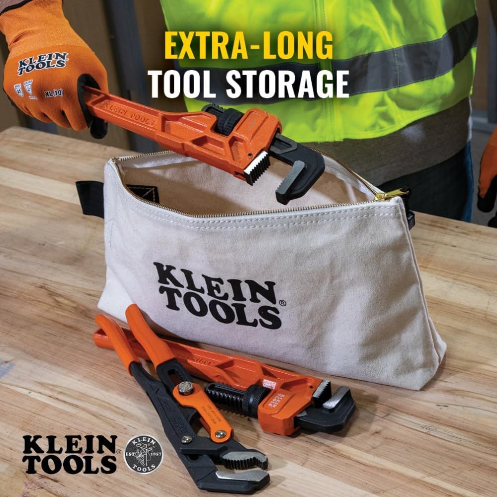 🧰 16-Inch Canvas Zipper Tool Bag Heavy Duty Stand-Up Storage Pouch Case 🛠️