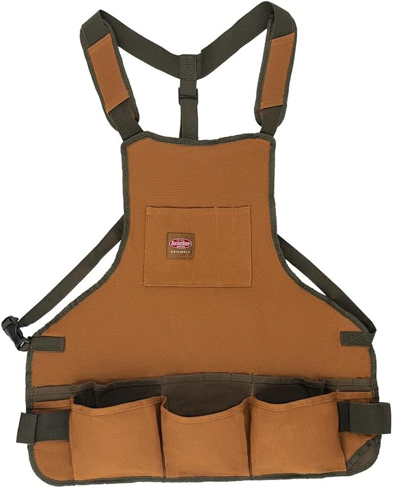 Mens Tool,Adjustable,Work Tool Bag, Brown, 16 Pockets US