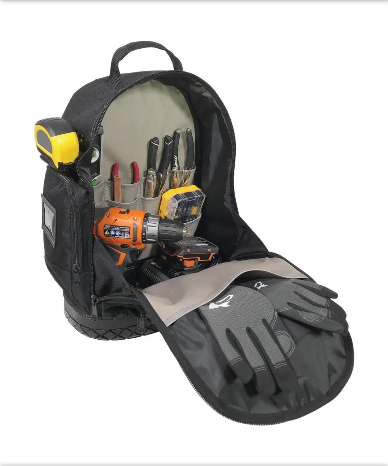 Husky 16-inch Tool Backpack Heavy Duty Rubber Bottom (H-68003-03)