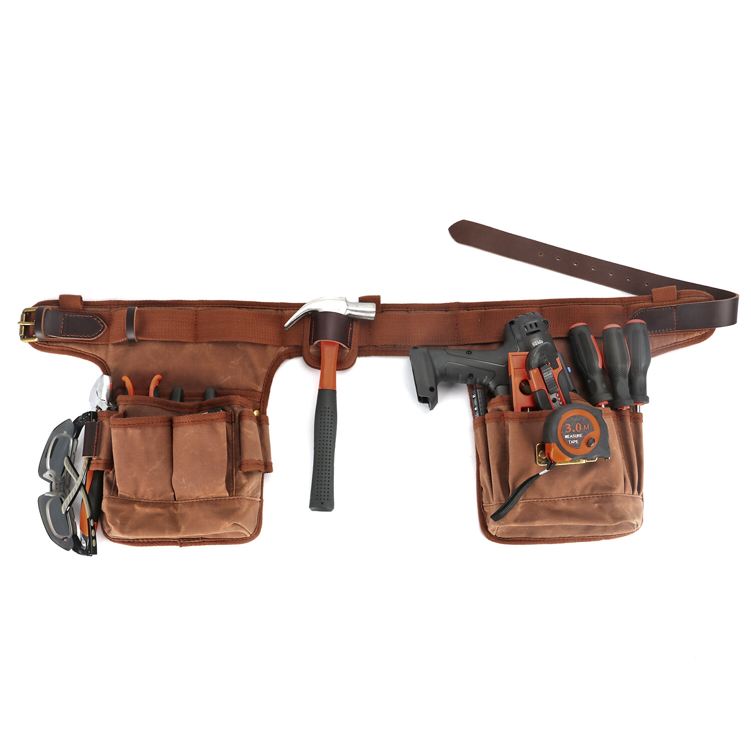 TOURBON Work Tool Belt Suspender Drill Pouch Electricians Carpenter Harness Vest