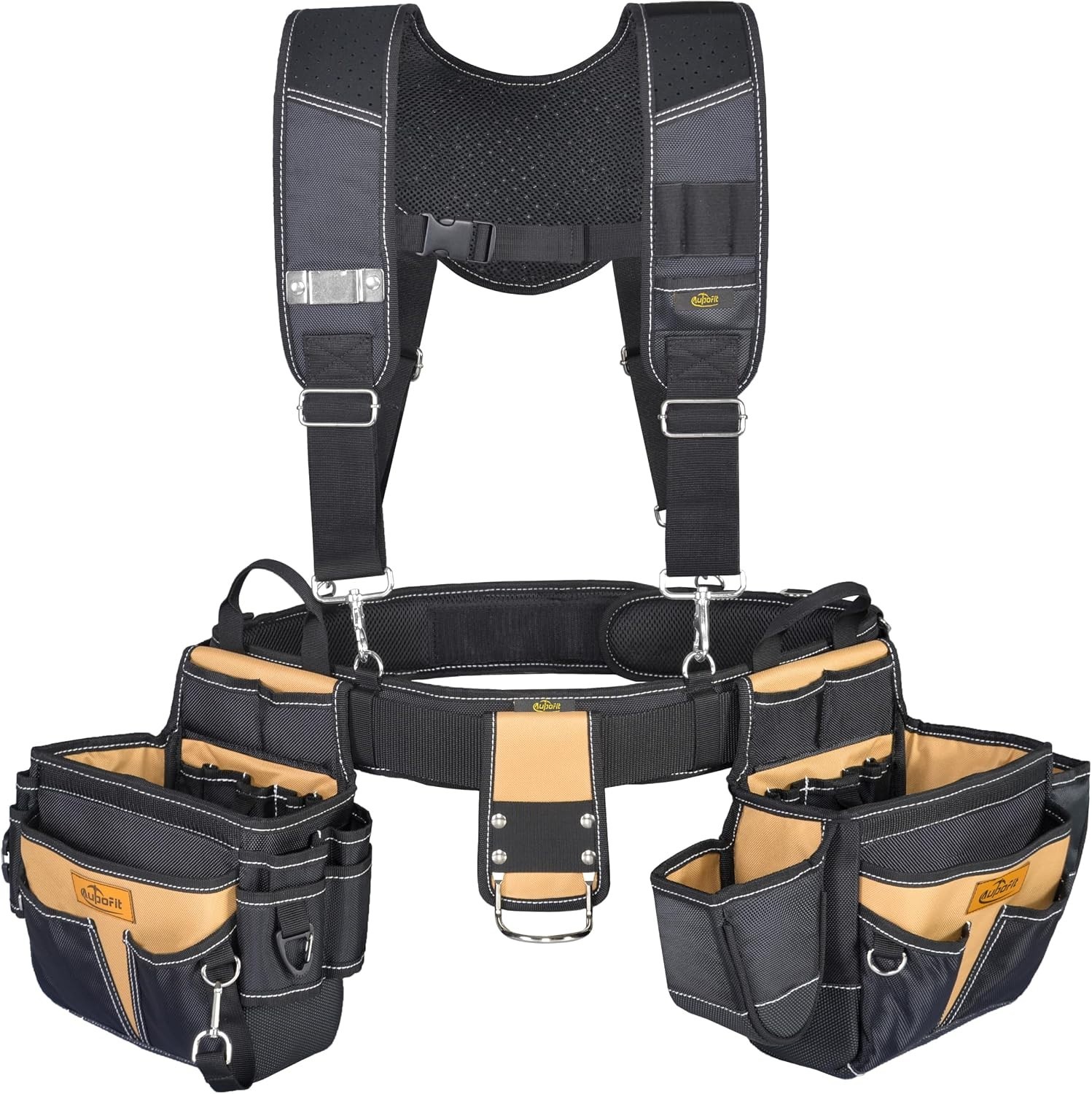Ultimate Tool Organization: 42-Pocket Ergonomic Belt with Adjustable Suspenders